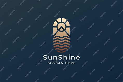premium vector logosunshine