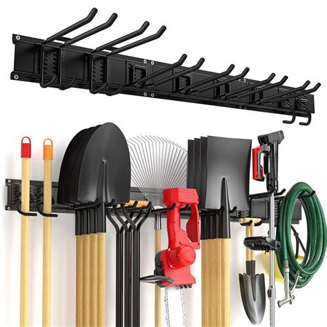 Garage Tool Organizer Wall Mount 11 PCS, Yard Garden Tool Organizer ...