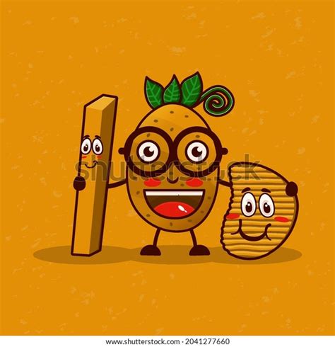 Vector Illustration Cute Cartoon Potato Characters Stock Vector Royalty Free 2041277660