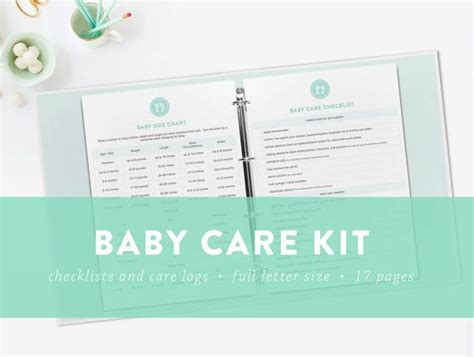 Baby Care Kit Newborn Mom Kit Feeding And Sleeping Logs Etsy Baby