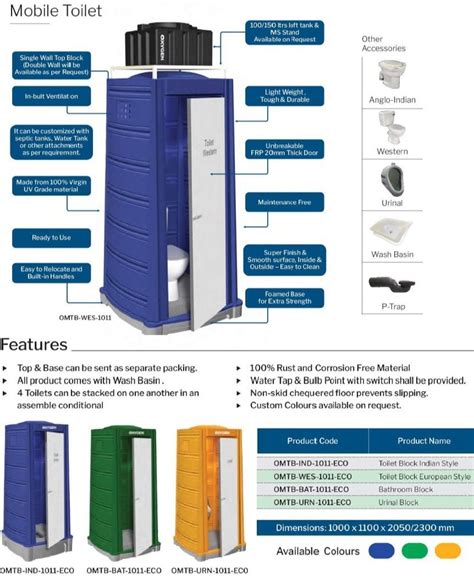 FRP Modular PVC Prefabricated Toilet No Of Compartments 1 At 29500