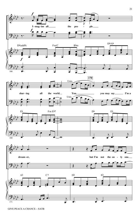 Give Peace A Chancemusic Of John Lennon Sheet Music By Mac Huff Sku