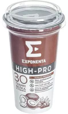 Напиток высокобелковый Exponenta High-Pro со вкусом кокоса и миндаля ...