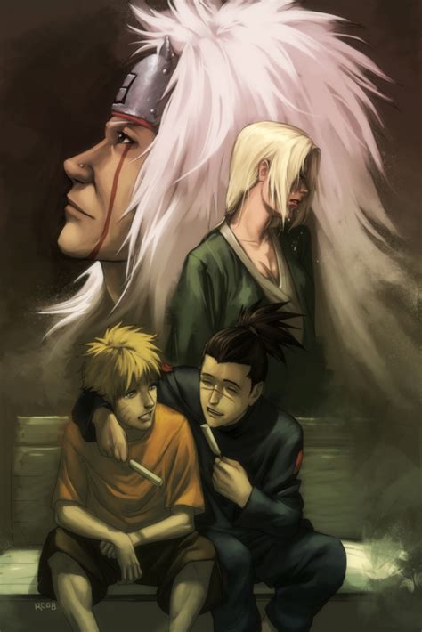 Uzumaki Naruto Tsunade Jiraiya And Umino Iruka Naruto And 1 More