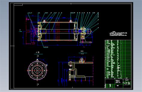 起重机小车卷筒组装配图及零件图纸autocad 2000模型图纸下载 懒石网