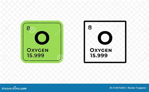 Oxygen Chemical Element Of The Periodic Table Vector Stock Vector