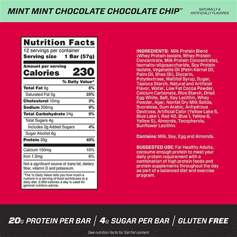 Bsn Syntha Protein Crisp Cold Stone Mint Chocolate Chip Bars