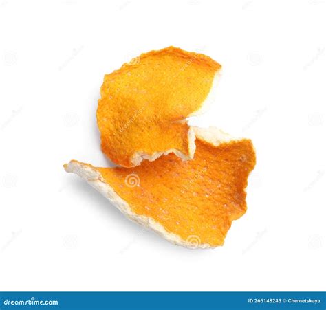 Dry Orange Peels On White Background Top View Stock Image Image Of