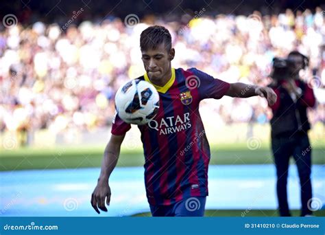 Neymar Jr Official Presentation As FC Barcelona Player Editorial Image ...