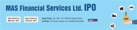 MAS Financial Services Limited IPO Details - Date, Price Band ...