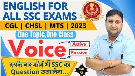 Complete Active And Passive Voice For Ssc Exams In One Video Cgl