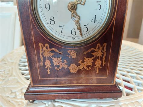 Antiques Atlas Edwardian Mahogany Inlaid Mantel Clock As A