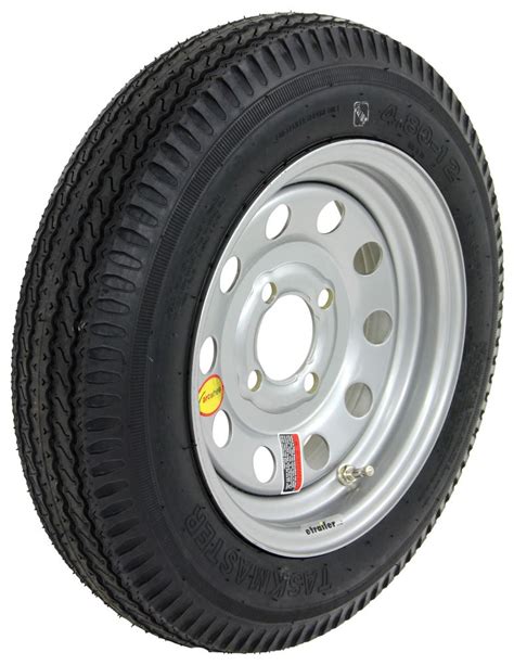 Taskmaster 4 80 12 Bias Trailer Tire With 12 Silver Mod Wheel 4 On 4