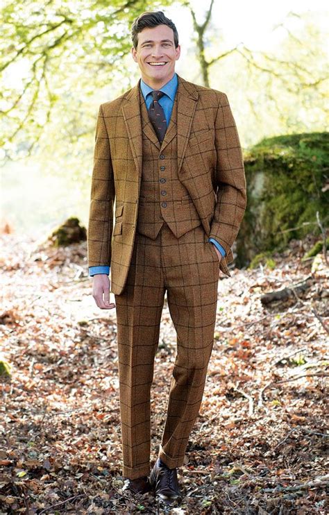 Mens Saxony Tweed Trousers Brown House Of Bruar