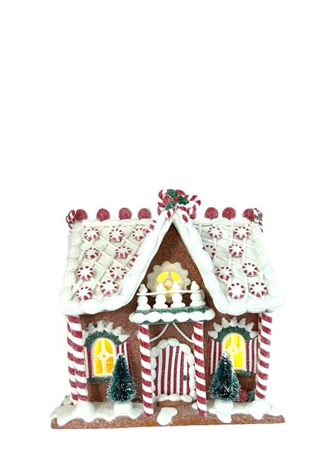 Peppermint Holiday House Led St Nicholas Christmas Cave