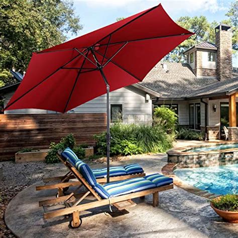 Costway M Patio Parasol Verstelbare Buitenshuis Patio Parasol Extra