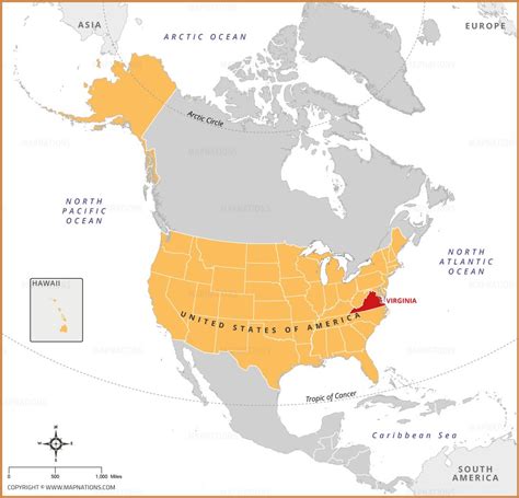 Where Is Virginia Located On Us Map Virginia State Location Map