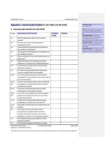 Security Audit: Network Security Audit Checklist Excel