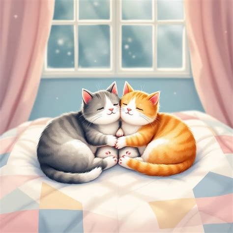 Free Cuddling Cat Friends Image Cats Kittens Pets Download At