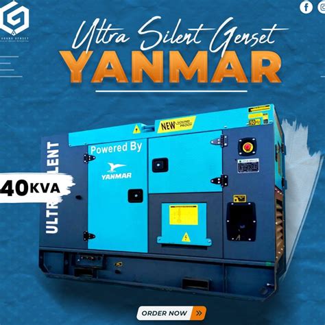 Jual Genset Silent 40 Kva Genset Diesel Yanmar Ultra Silent