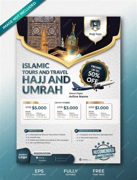 Flyer for islamic tour and travel agencies for umrah and hajj | Premium