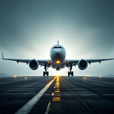 runway morning landing image aircraft aviation landing
