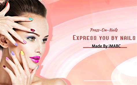 Amazon IMABC Classic Glossy Finished Nude Pink False Nail Kits