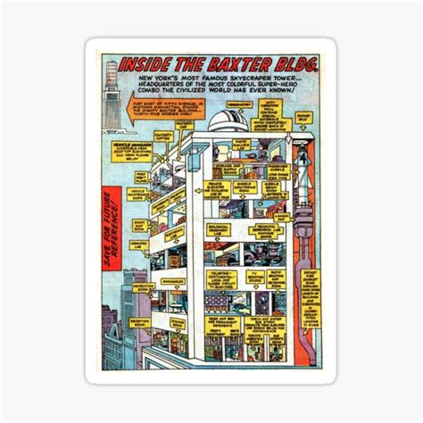comic book building  sticker  sale  profuse redbubble