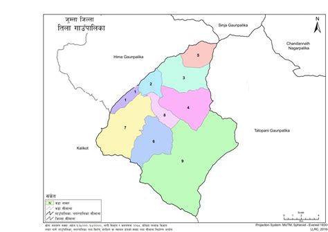 Map of Tila Rural Municipality, Jumla, Nepal – Nepal Archives