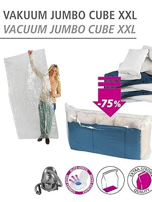 WENKO Aufbewahrungsbeutel Vakuum Jumbo Cube XXL Vakuumier Beutel für