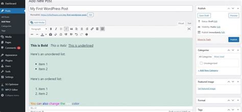 create  wordpress blog post jvf solutions