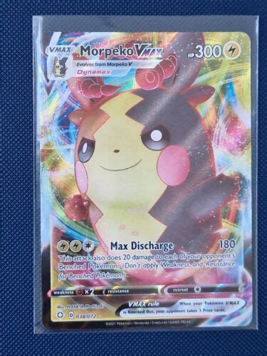 Pok Mon Tcg Morpeko Vmax Shining Fates Holo Ultra Rare Ebay