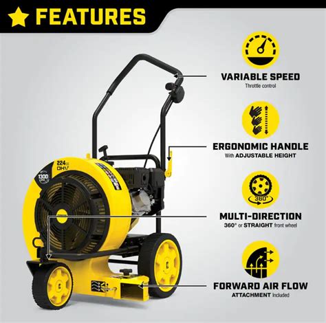 Champion Power Equipment Walk Behind Gas Leaf Blower Mph