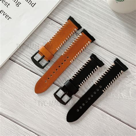 Genuine Leather Stitching Decor Smart Watch Band for OPPO Watch 41mm ...