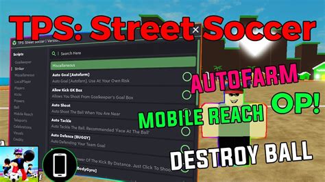 Roblox Tps Street Soccer Best Script Hack Autofarm Goal Mobile