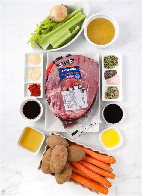 Tender Sirloin Tip Roast In Slow Cooker With Vegetables