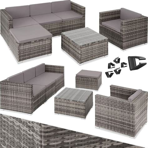 Tectake Poly Rattan Lounge Outdoor Gartenm Bel Set Mit Sofa Sessel