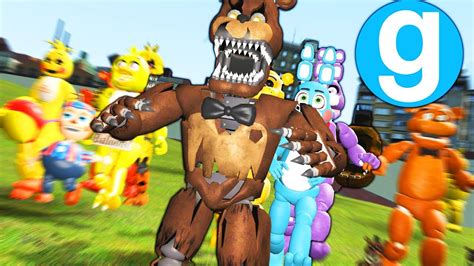 Gmod Fnaf Five Nights At Freddys All Chasing Npcs Youtube