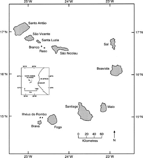 map   cape verde islands  scientific diagram