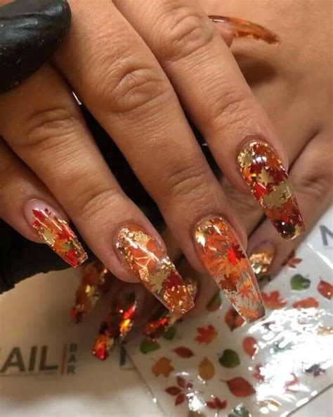 Fall Acrylic Nails Pretty Acrylic Nails Pretty Nails November Nails Fall Acrylic Fall