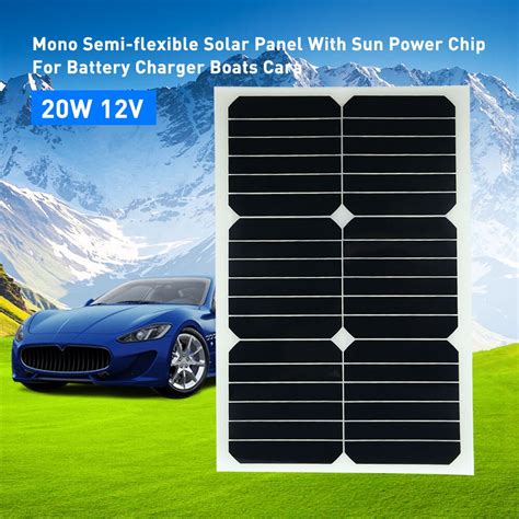 W V Mono Semi Flexible Solarpanel With Sunpower Chip For Battery