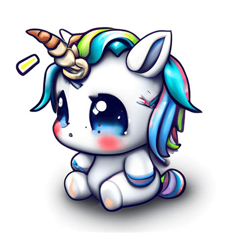 Cute Baby Unicorn Kawaii Chibi Graphic Creative Fabrica