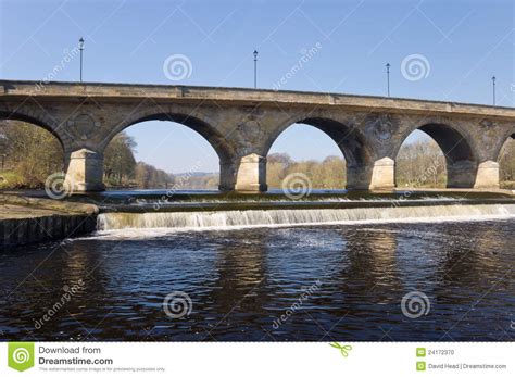 Hexham Bridge arches stock photo. Image of waterfall - 24172370