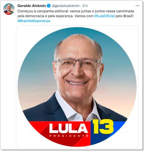 Alckmin Troca Foto E Posta Mensagem De Campanha Nas Redes Blog