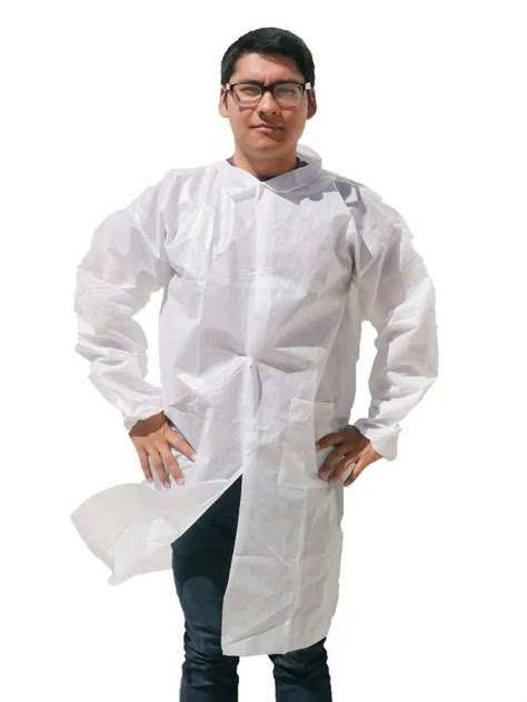 Plain White Non Woven Disposable Lab Coat For Laboratory At Rs 45