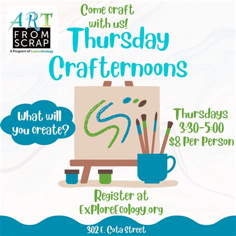 Art From Scrap Crafternoons | Downtown Santa Barbara, CA