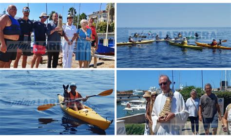 L immagine della Madonna di Loreto è arrivata in kayak a Sanremo