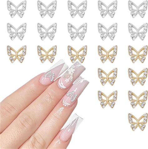 Amazon Vorey D Butterfly Nail Charms With Crystal Diamond