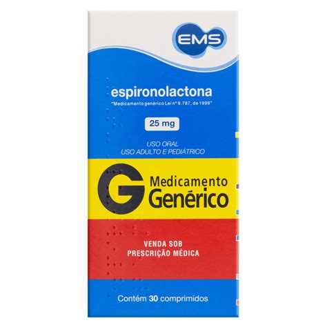 Para Que Serve O Remedio Espironolactona 25 Mg - ESPIRONOLACTONA 25MG 30 CPRS - EMS(G)