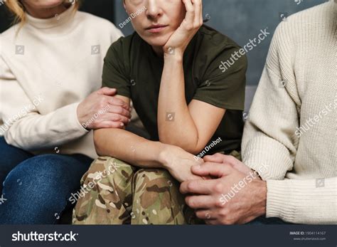 Serious Mature Parents Hugging Holding Their Stock Photo 1904114167 Shutterstock